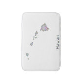 ハワイの地図 バスマット (正面縦)