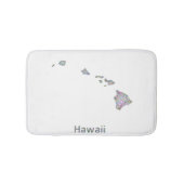 ハワイの地図 バスマット (正面)