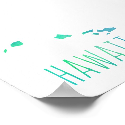 ハワイの地図 ポスター (角)