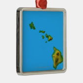 ハワイの地図 メタルオーナメント (右)