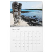 ハワイの壁掛けカレンダーの大きい島 カレンダー (3月 2027)