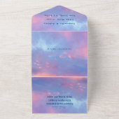 ハワイの夏のビーチ空トロピカルデスティネーション オールインワン招待状 (外側)