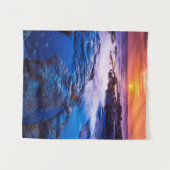 ハワイの夕日と潮の池 タペストリー (正面(横))