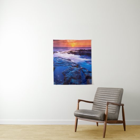 ハワイの夕日と潮の池 タペストリー (インサイチュ)