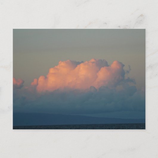 ハワイの夕日の美しい積乱雲 ポストカード (正面)