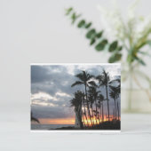 ハワイの夕日 ポストカード (スタンド正面)