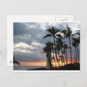 ハワイの夕日 ポストカード (正面/裏面)