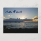 ハワイの夕日 ポストカード (正面)