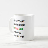 ハワイの女性、すごい コーヒーマグカップ (正面左)
