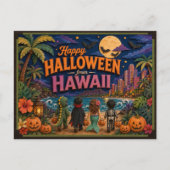 ハワイの子供たちからハッピーハロウィン ポストカード (正面)