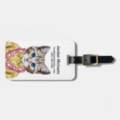 ハワイの子猫猫は|あなたの名前を加えます ラゲッジタグ (正面横)