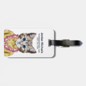 ハワイの子猫猫は|あなたの名前を加えます ラゲッジタグ (裏面横)