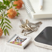 ハワイの子猫猫 キーホルダー (側面)