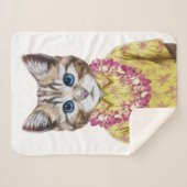 ハワイの子猫猫 シェルパブランケット (正面(横))