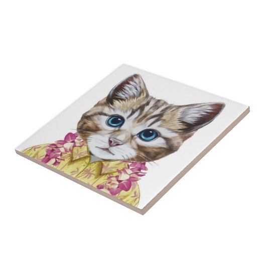 ハワイの子猫猫 タイル (側面)