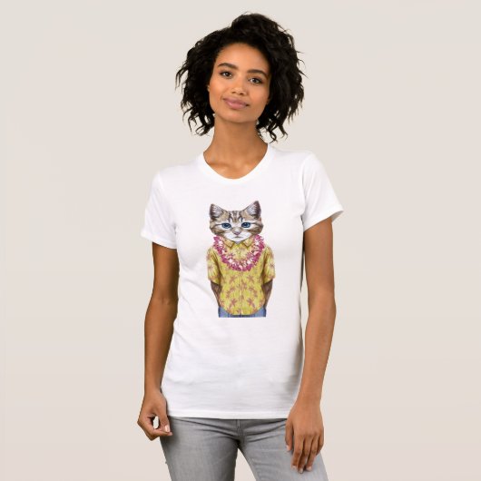 ハワイの子猫猫 Tシャツ (正面フル)