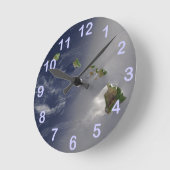 ハワイの宇宙 ラウンド壁時計 (傾斜)