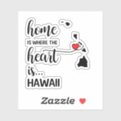ハワイの家はハート シール (シート)
