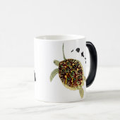 ハワイの島およびハワイのカメ モーフィングマグカップ (正面右)