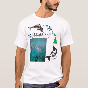 ハワイの島の熱帯魚 Tシャツ