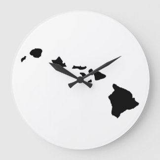 ハワイの島の鎖の時計 ラージ壁時計