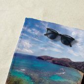 ハワイの島のHanauma湾のアロハカメ ビーチタオル (インサイチュ)