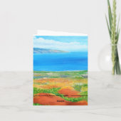 ハワイの島のLanaiの景色 シーズンカード (裏面)