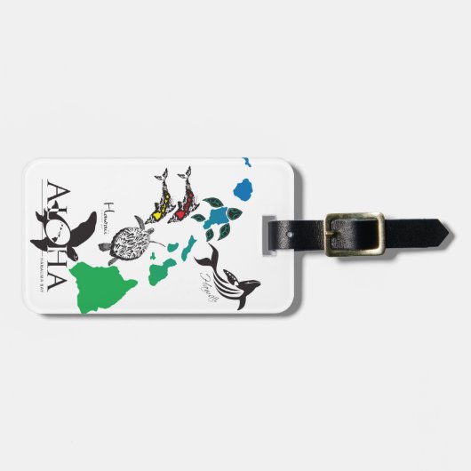 ハワイの島 ラゲッジタグ (正面横)