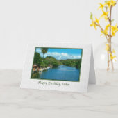 ハワイの川が付いている姉妹のバースデー・カード カード (黄色い花)