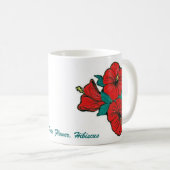 ハワイの州花、ハイビスカスのマグ コーヒーマグカップ (正面右)