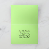 ハワイの幸せな母の日の白いハイビスカスカード カード (内部)