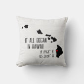 ハワイの座標 心を込めて クッション (正面)