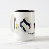 ハワイの強盗のAngelfish及び鋳掛け屋のButterflyfish ツートーンマグカップ (正面左)