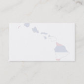 ハワイの旗の地図 名刺 (裏面)