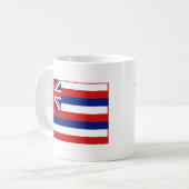 ハワイの旗 + 地図のマグ コーヒーマグカップ (正面左)
