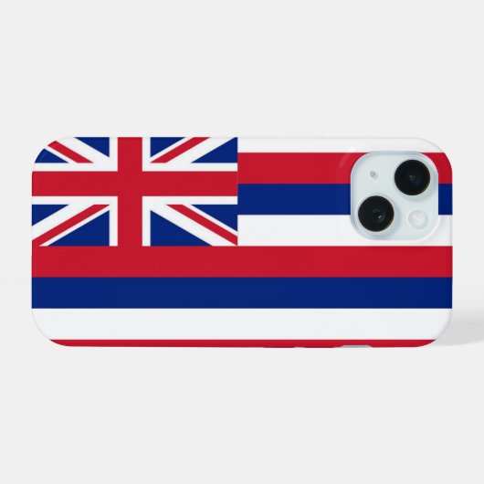 ハワイの旗 iPhone 15ケース (裏面横)