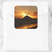 ハワイの日の出でビーチシール スクエアシール (バッグ)