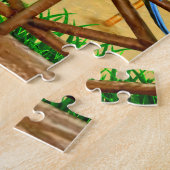 ハワイの日没のフラのダンサー ジグソーパズル (側面)