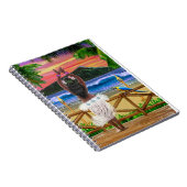 ハワイの日没のフラ ノートブック (右側)