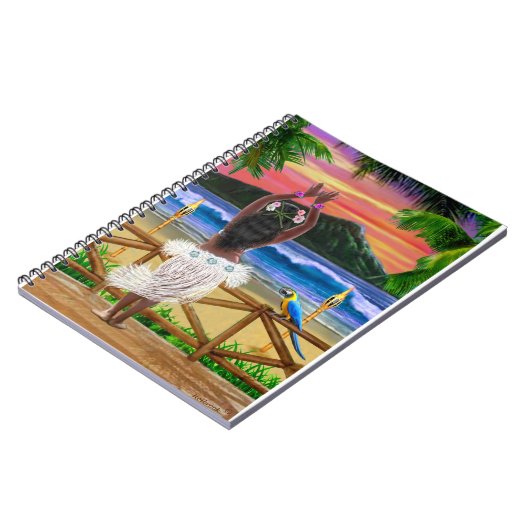 ハワイの日没のフラ ノートブック (左側)