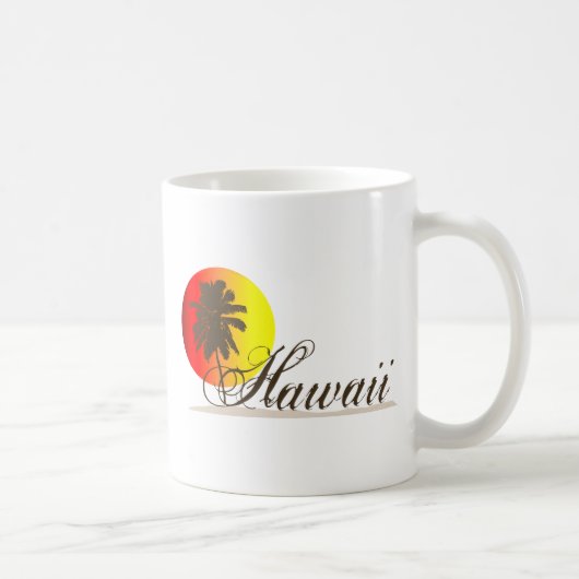 ハワイの日没の記念品 コーヒーマグカップ (右)