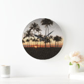 ハワイの日没 ラージ壁時計 (ホーム)