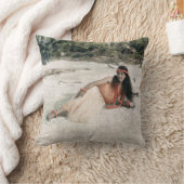 ハワイの枕: ヴィンテージの1910年のフラ女の子の装飾用クッション クッション (ブランケット)