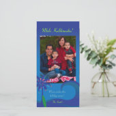 ハワイの波のクリスマスの写真カード-垂直 シーズンカード (スタンド正面)