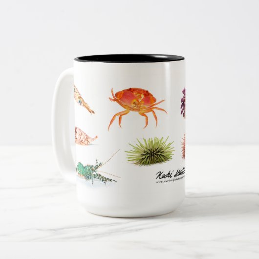 ハワイの海の創造物IIの特集号 ツートーンマグカップ (正面左)