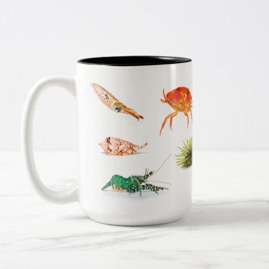 ハワイの海の創造物IIの特集号 ツートーンマグカップ (左)