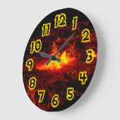 ハワイの溶岩流 ラージ壁時計 (傾斜)