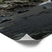 ハワイの火山黒砂ビーチポスター ポスター (角)