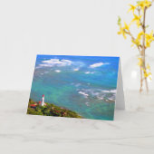 ハワイの灯台 カード (黄色い花)