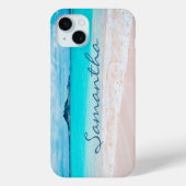 ハワイの熱帯サンディビーチ写真あなたの名前を追加 Case-Mate iPhoneケース (裏面)